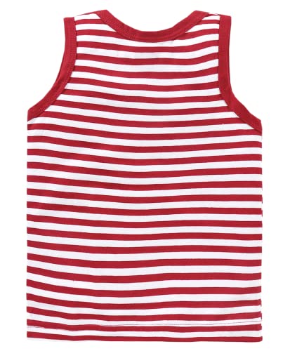 Image of KIKE New Born Baby Pure Cotton Printed Regular Fit Sando Innerwear Baniyan Kids Vest Infants Sleeveless Undershirts for Cute Boys Girls 0-24 Months (Pack of 6)