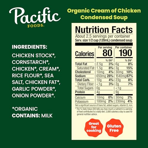 Image of Pacific Foods Organic Cream of Chicken Soup, 10.5 oz Can