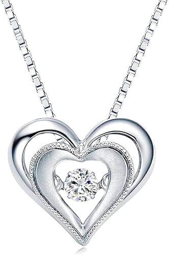 MINCHEDA Collar en forma de Coeur Collier Avec pendentif en Forme de Pierre de Naissance Bijoux Cadeau d'anniversaire Femme Cadeau d'anniversaire Petite amie Maman Saint-Valentin Noël,