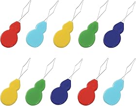 10 pcs Needle Threaders Brass Wire Gourd Shaped Plastic Needle Thread Easy to Insert Hand Sewing Needles,Used for Sewing Machines Hand Sewing Cross Stitch Mending Clothing (Random Colors)