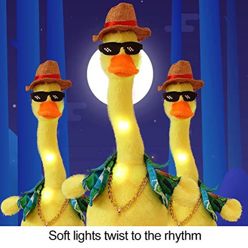 Toy Duck Plush Duck Electric Musical Duck Toy Com 120 Songs Canting Dancing Duck Toy with Luminous a
