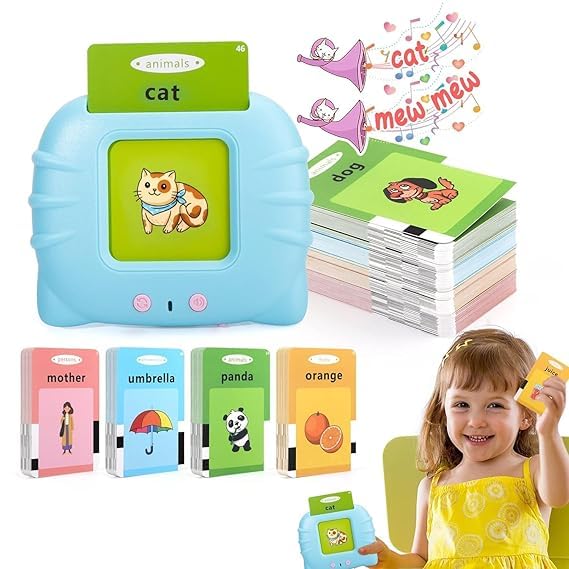 FABUNIK Talking Flash Cards Learning Toys for 2 to 6 Years Old Boys Girls, Educational Toddlers Toys Reading Machine with 224 Words, Preschool Montessori Toys and Birthday Gift for Kids
