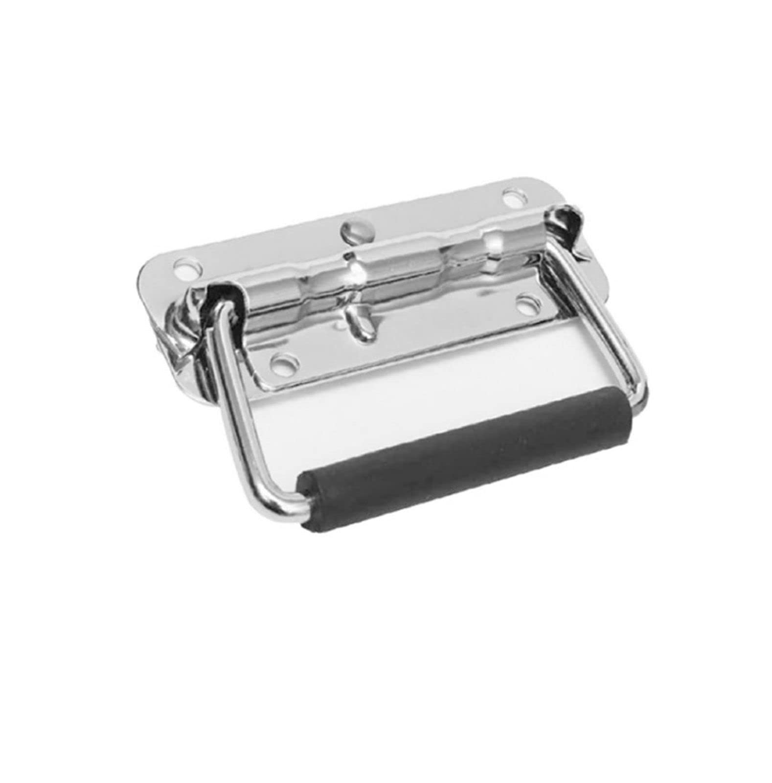ROHCGHC recessed Foldable Handle, 100/111/122/137mm Iron Handle Folding Spring for Toolbox Suitcases Equipment Cabinet Pull Drawer Knobs Accessories(122mm)