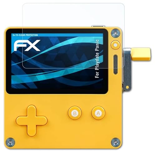 Preisvergleich Produktbild atFoliX Schutzfolie kompatibel mit Playdate Panic Folie, ultraklare FX Displayschutzfolie (3X)