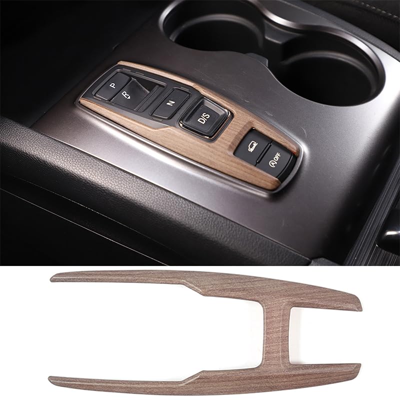Gear Shift Button Frame Trim for Honda Pilot 2016-2022/ Ridgeline 2020-2023/ Passport 2019-2023, ABS Material Car Gear Shifter Button Panel Cover Decoration Accessories (Pear Wood Grain)