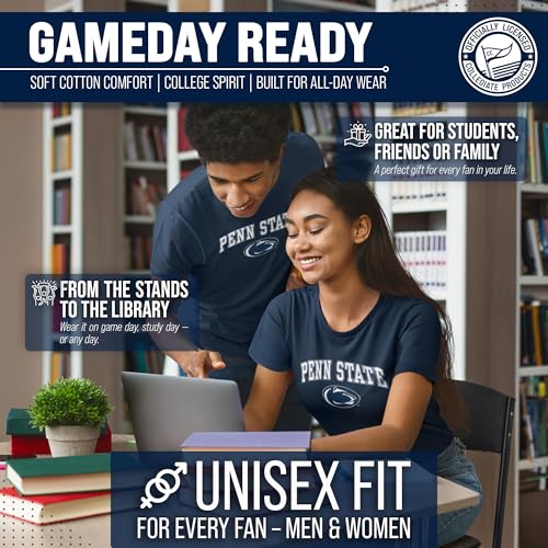 Image of NCAA Gameday Cotton T-Shirt for Men and Women | Officially Licensed NCAA Tee - Preshrunk Ring-Spun Cotton - Screen-Printed Team Logo