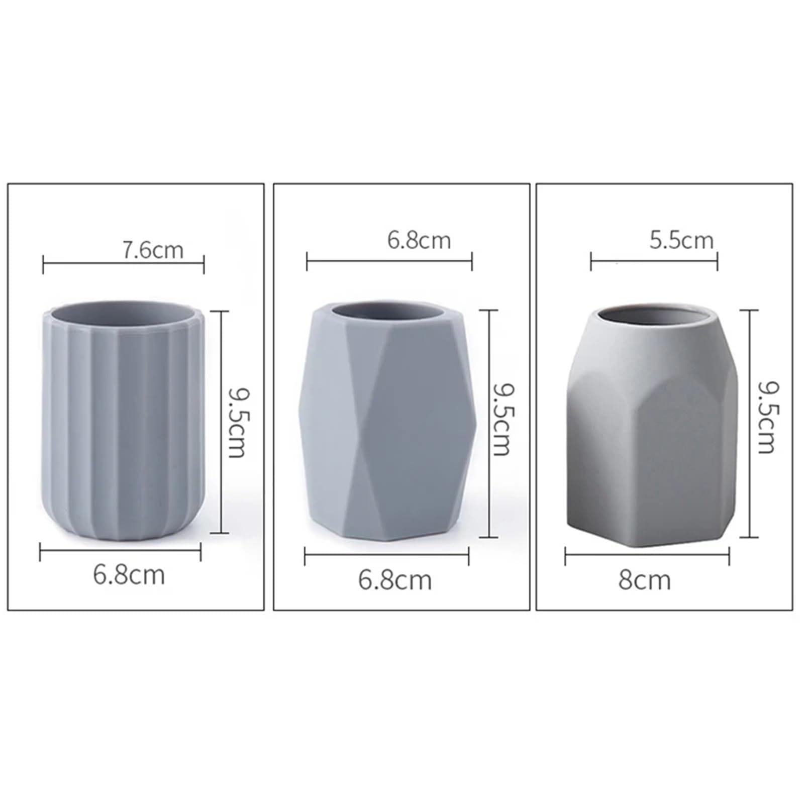Portapenne Da Scrivania Pen Pencil Holder Storage Box Multifunctional Simple Pen Holder Desktop Office Organizador Escritorio Desk Organizer(White Geometry)