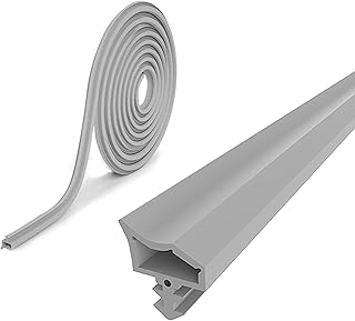 10M Türrahmen Dichtung für Schallschutz,Türdichtung Grau, Zugluftstopper und Türdichtungen, für Feuchtigkeitsbest, Schalldämmung und Kollisionsvermeidung