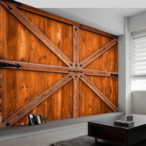 Carta da parati con struttura in legno, per soggiorno, camera da letto, carta da parati in tessuto non tessuto, decorazione da parete, sfondo TV, 200 x 140 cm