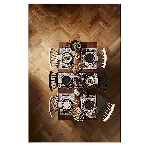 Image of APRODZ Mango Wood Dining Chairs Only | Wooden Set of 2 Dinning Chair for Kitchen & Dining Room Chair for Cafeteria Living Room Home, Bedroom, Cafe and Hotels (White)