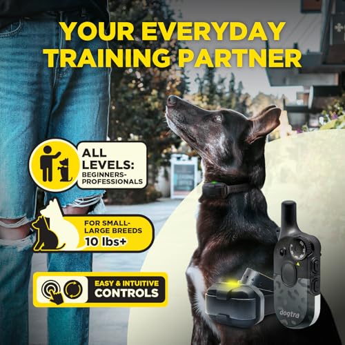 Image of Dogtra 200iQ Remote Training E Collar - 100 Levels, Tone, Vibration, 1 /2 Mile Range - Compact, Waterproof, One-Handed Control for Dogs 10 lbs+ - Lightweight Design for Daily Training - Black Leopard