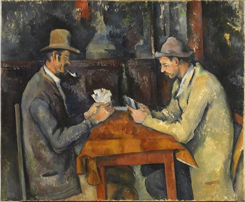 Cuadro Los jugadores de cartas Cézanne para vestir paredes vacías de 60x90 cm