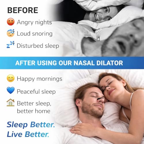 Image of Magnetic Nasal Strips for Breathing - Anti Snoring Nose Clip & Nasal Dilator for Men & Women Skin Safe Sleep Aid Snore Stopper Device 15 Magnetic Stickers + 5 Reusable Nose Clips Set