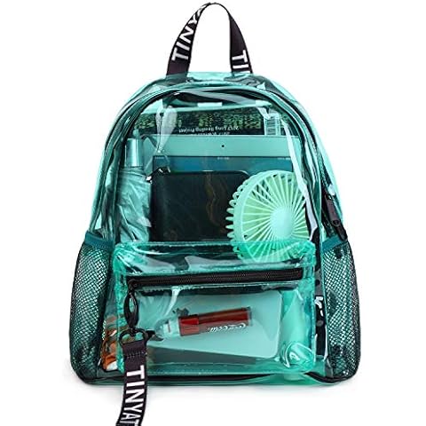 TINYAT Mochila Transparente Multicolor holográfica Cover