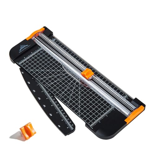 Raineed ペーパーカッター ミニ裁断機 本体 小型 文房具ペーパートリマー A4 A5 対応 カッティングマシン 隠さ カッター 直線切断 角度切断 コーピー用紙 厚紙 名刺 写真 ラミネートフィルム オフィス用品 事務用品 業務用 家庭用 カード裁