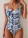 B2prity One Piece Swimsuit for Women Tummy Control Bathing Suits Ruched Slimming Swim Suit Push Up Tie Back Swimwear
