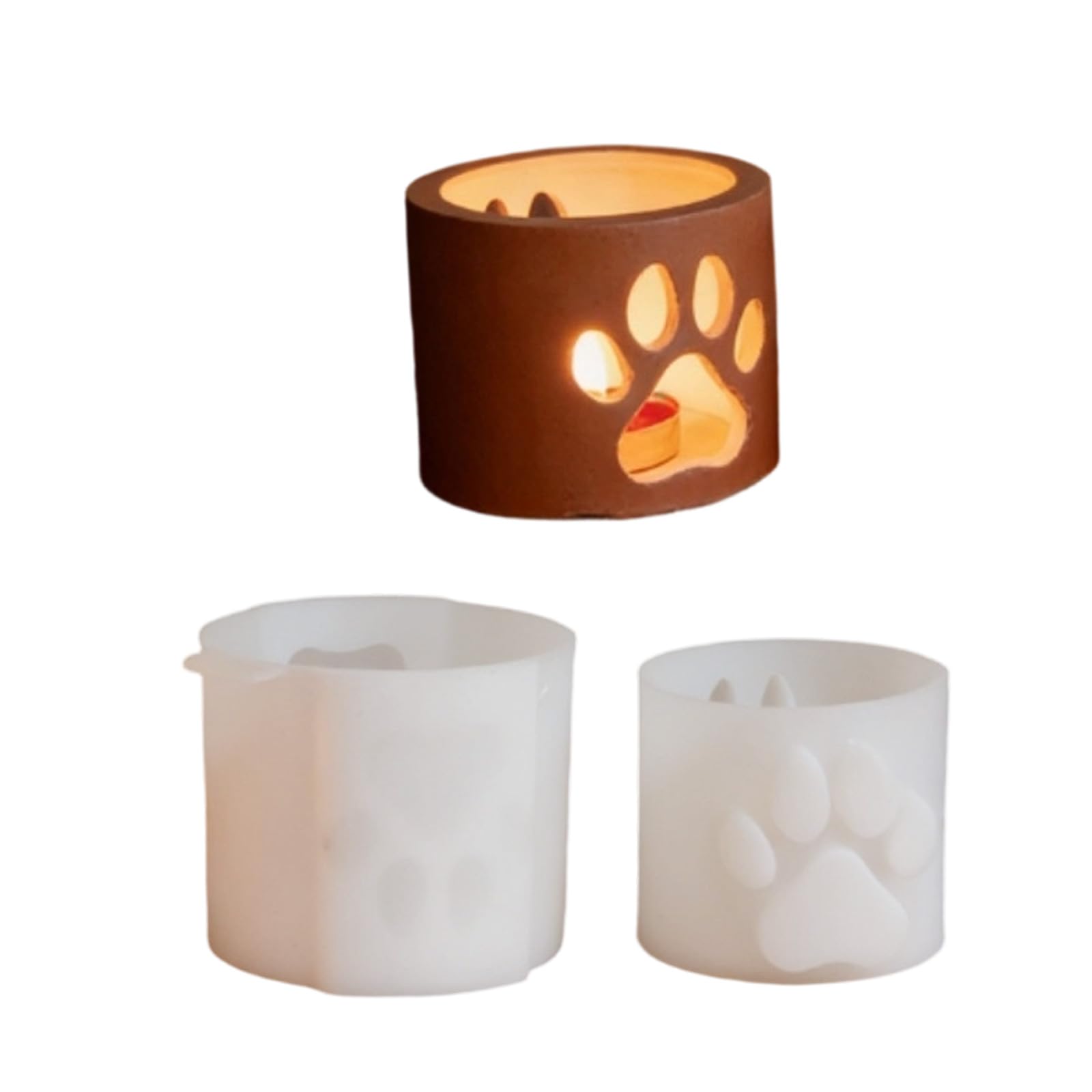 NEWFT Silicone Mold for Crafting Decorative Stand Tealight Holder Ornament Mold Dog Claws Candlestick