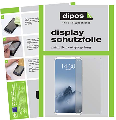 dipos I 2X Protector de Pantalla Mate Compatible con Meizu 16 pelicula Protectora