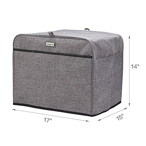 HOMEST Toaster Oven Dust Cover with Accessory Pockets Compatible with Cuisinart TOA-60 Convection Toaster Oven, Grey