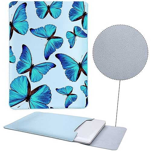 MAYCARI Slim Blue Waterproof Laptop Sleeve Bag 12-13 inch, Light Weight Fuax Leather Protective Laptop Sleeve Case - Image 2