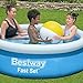Bestway Fast Set Aufstellpool ohne Pumpe, Ø 183 x 51 cm, Blau, Rund, 940 Liter, TriTech-Material, Selbstaufbauend, Sicherheitsventil, Inkl. Reparaturflicken