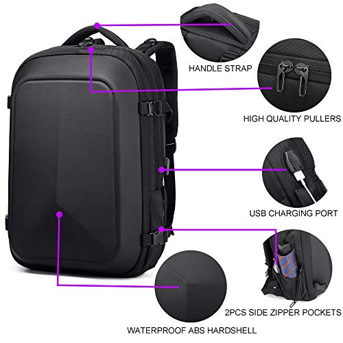 Careteilly Laptop Backpack For Men -Water-Proof Hard Shell Backpack For Travel,Camping,Riding,Cycling-Large shockproof Laptop Backpacks Fit for 17 inch with USB charging port