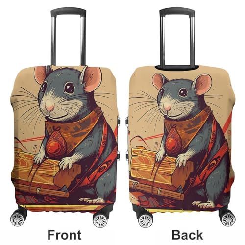 Travel Luggage Cover Protectors Elastic Anti-scratch Suitcase Cover Washable Luggage Sleeve A Cute Mouse Suitcase Cover Protector Fit 18-32 Inch Suitcases Travel Accessories L3