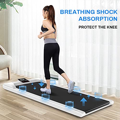 Image of Electric Walking Machine Ultra-Flat Under Desk Treadmill with LED Display Remote Control Adjustable Speed Jogging for Home /Office 100kg Max Weight
