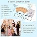 UNGENT THEM Sisters Gifts from Sister, 5 Sister Bracelets Matching Heart Friendship Gifts for Women Friends