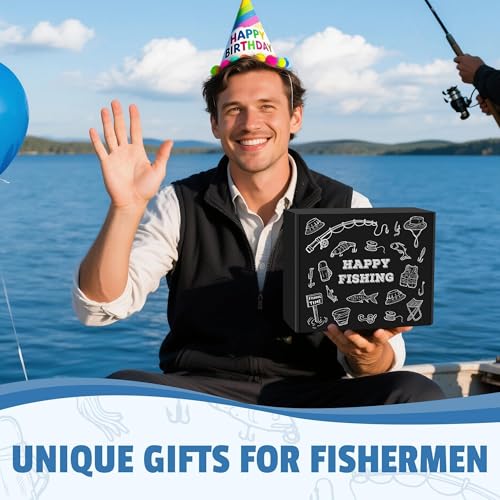 Image of Gifts for Fishermen Fishing Lovers Gifts for Men Cool Fisherman Stuff for Mens Unique Fishing Accessories for Men with Keychain Mug Hat Socks