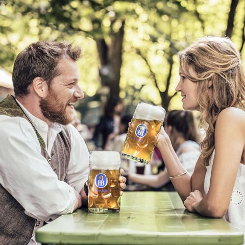 Hofbräuhaus Natur Radler – Biermischgetränk mit naturtrüber Zitronenlimonade | 2,3% Vol. | Fruchtig, spritzig & erfrischend | 12 x 0,5l Flaschen im Karton