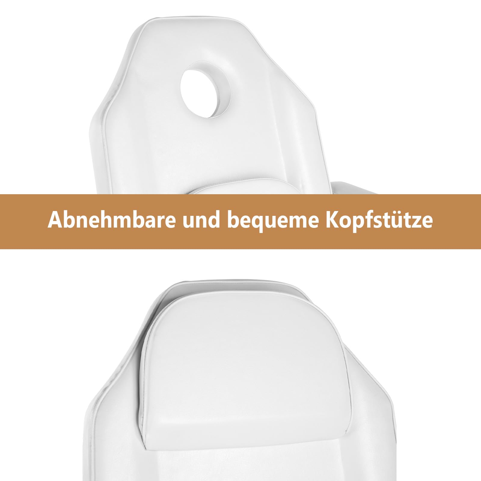 Bonnlo Massageliege verstellbar Kosmetikliege Tattooliege Massage Tattoo Stuhl Kosmetiker Bett Mehrzweck Gesichtsbett Stuhl Weiß