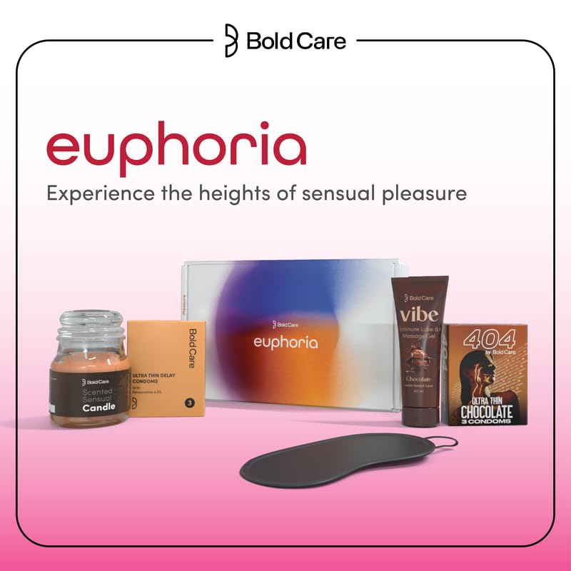Image of Bold Care Euphoria Couples Kit for Date Nights | Condoms, Lube & Accessories for Memorable Moments | Fun Indoor Dates | Deeper Connections & Bonding | Gifting Set for him & her
