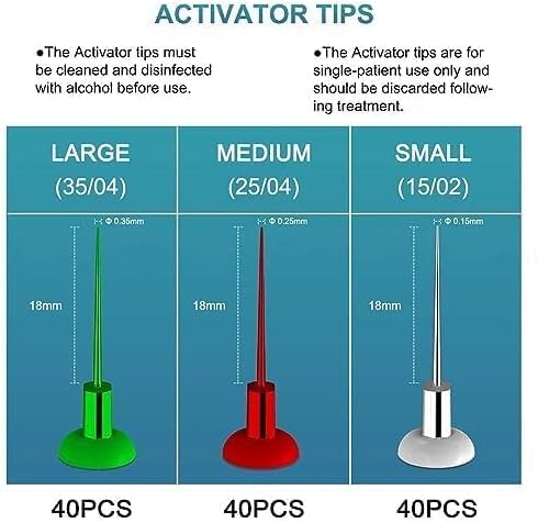 Equipo Dental Endo Irrigador, Activador Dental Endo Ultra Irrigador con 120 Puntas, Activador de Odontología Limpieza de Dientes Instrumento Dental Limpieza Endo