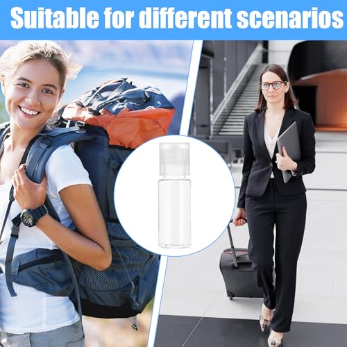 SHENLIU 12 Pcs 15ml Transparent Flip Top Travel Squeeze Bottles, Reusable Cosmetic Containers for Shampoo, Shower Gel, Lotion 7