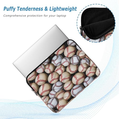 Funda para portátil 13-14 pulgadas impermeable con patrón de pelota de béisbol miniatura 5