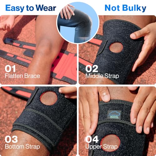 Image of MODVEL ELITE Knee Brace for Women & Men with Side Stabilizers, Patella Gel Pads Brace for Meniscus Tear for Maximum Knee Pain Support - ACL Knee Braces for Running, Workout, Arthritis & Joint Recovery