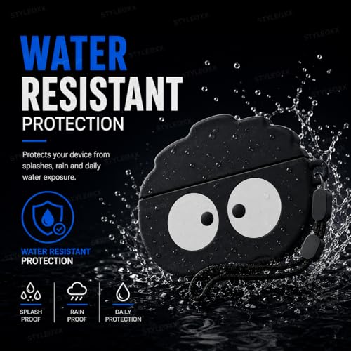 Image of Anvique Silicone Case Cover for Oneplus Nord Buds 4 Pro, Scratch Resistance, Shock Absorption, with Premium Carabiner (Briquette Cartoon Lanyard)
