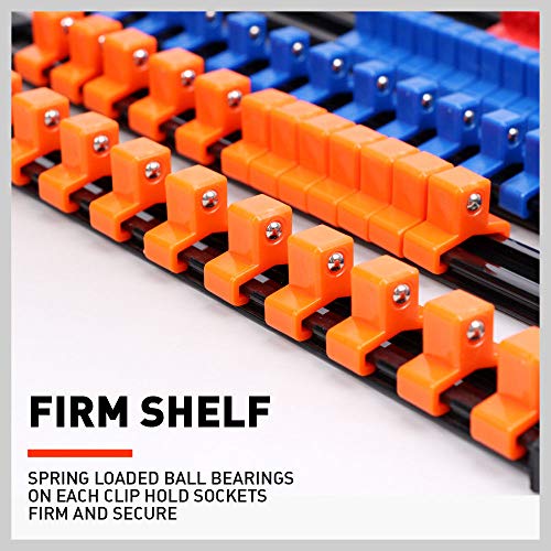 image for HORUSDY 6-Piece Socket Organizer Set, Sockets Holder Rack Rail Mountab