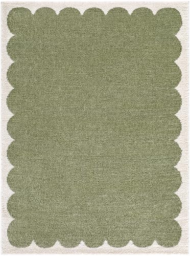 Tapete moderno Rivoli Livabliss 7'10" x 10' verde/crema miniatura 1
