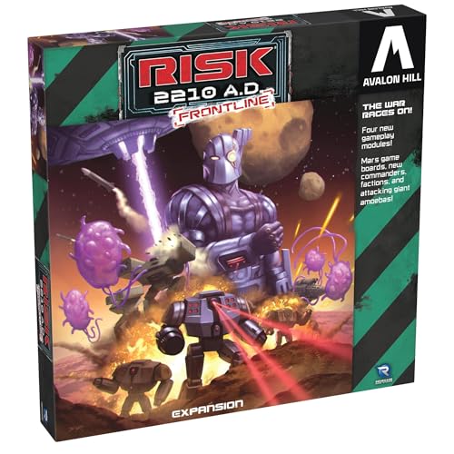 Renegade Games: Risk 2210 A.D. Frontline Expansion - Take The Battle to Mars, Tournament Modules, Asymmetric Factions, Ages 10+, 2-5 Players, 4 Hrs