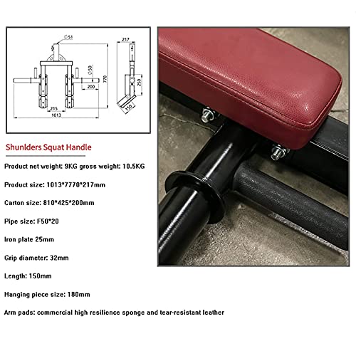 Barra di sicurezza per squat con supporti imbottiti, adatta a bilancieri standard da 5,1 cm per sollevamento pesi, squat e allenamento della forza