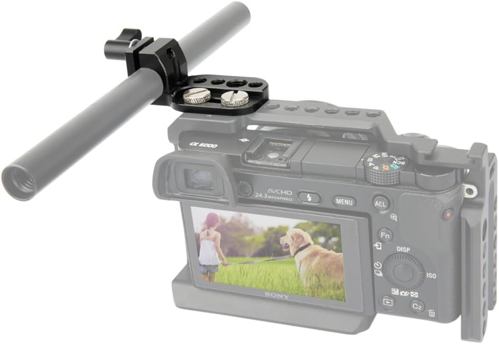 NICEYRIG Mini Mounting Plate with 15mm Rod Clamp for Monitor EVF Transmitter Receiver to 15mm Rod - 166 - Image 8