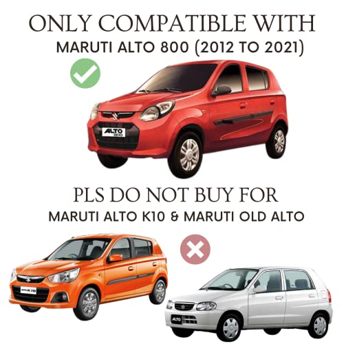 Image of Autofact Magnetic Car Sunshades Compatible with Maruti Alto 800 (Set of 4) - Easy Installation, UV Protection, Keeps Car Cool (Front 2 Half-Cut for Side Mirror Visibility, Rear 2 with Zippers)