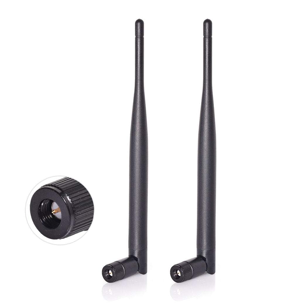 Bingfu Dwuzakresowa antena WiFi 2,4 GHz 5 GHz 5,8 GHz 6 dBi wtyczka SMA do bezprzewodowej kamery wideo, kamery IP, rejestratora monitoringu DVR, pojazdów, ciężarówek, kamperów, przyczep, kamer cofania