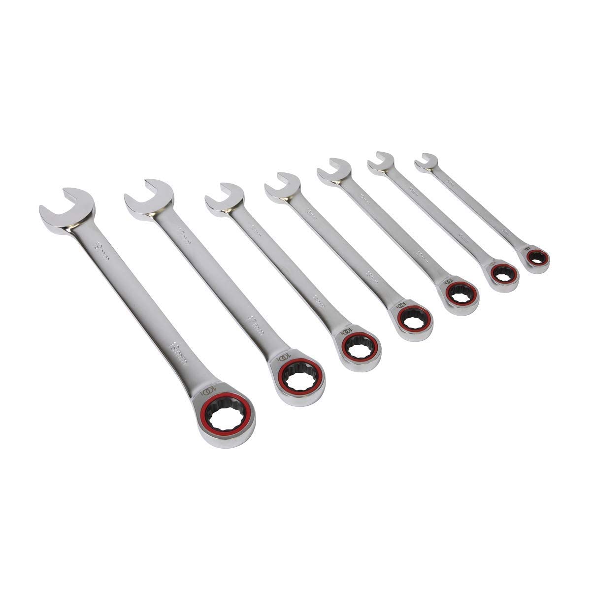 Sealey 7 Piece Ratchet Combination Spanner Set