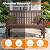 Psilvam Outdoor Bench, 2-Person Poly Lumber Patio Bench, All-Weather Garden Bench Rot-Resistant, Suit for Garden, Porch and Park (Brown)