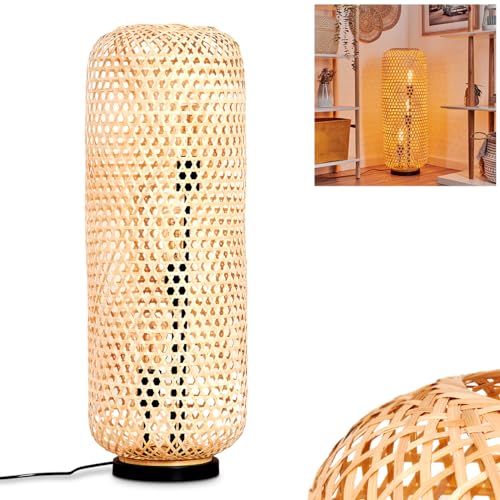 Mulstrand Floor Lamp, Modern Floor Lamp Made Of Metal/Rattan In Black - View #4