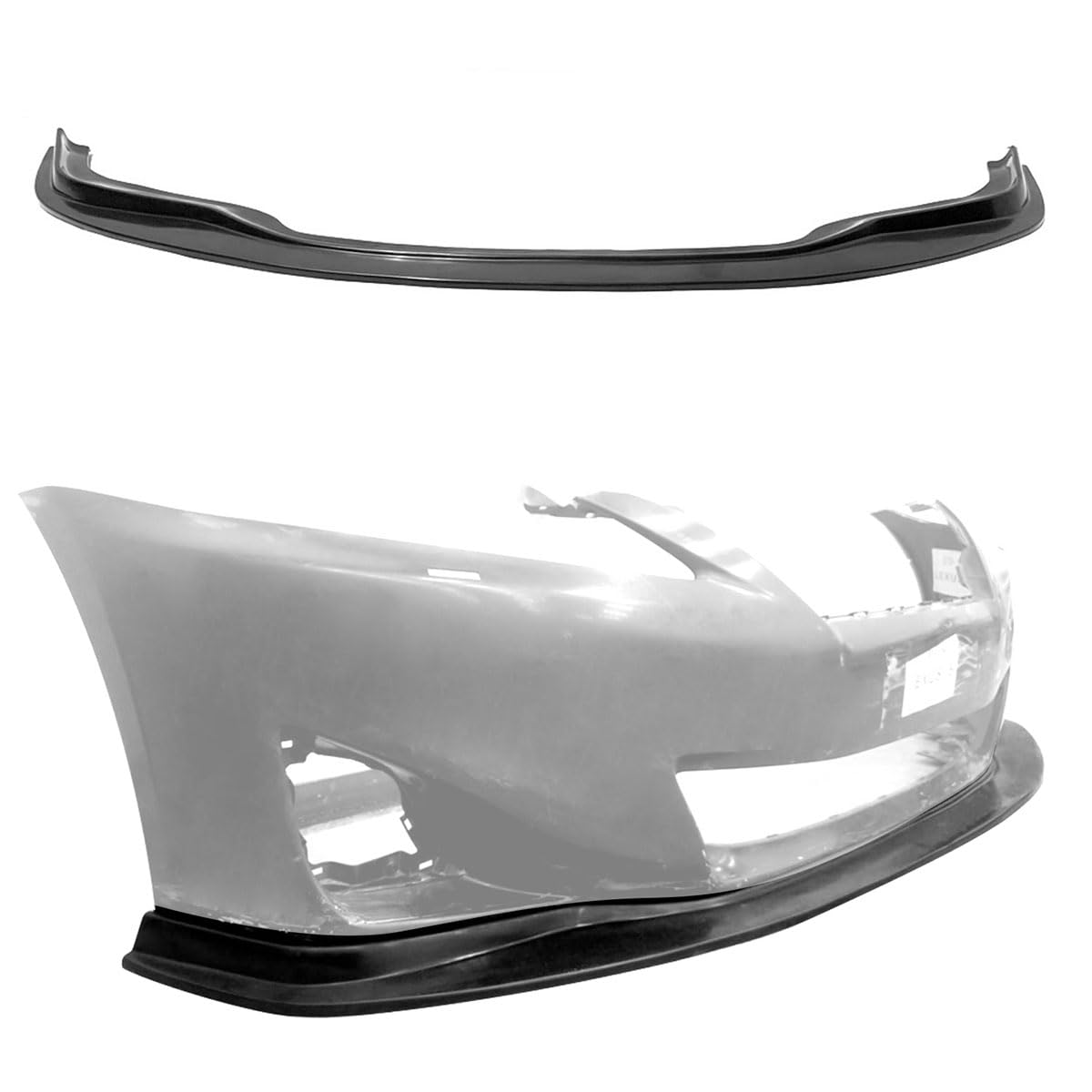Front Bumper Lip Compatible with 2011-2013 Lexus IS250 IS350 Sedan, Unpainted Black MDA Style Polyurethane Front Lower Chin Spoiler Protector, 1 PC