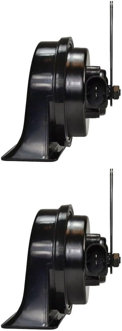 2 Set of - Twin Tone Trumpet Horn Kit (High and Low Tone) Mounting Screw Black Ccc Step-by-Step Mounting Instruction Car for VW,for Audi, simple installation